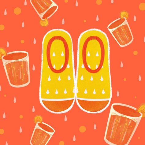 SOXO piedi di ballerina colorati da donna divertenti limoni