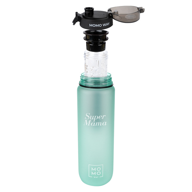 MOMO WAY Borraccia verde chiaro | ideale per i viaggi | BPA free | Tritan