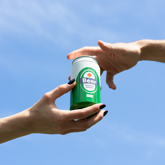 Set di calzini da uomo Whiskey in bottiglia e birra in lattina