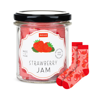 Calzini da donna SOXO GOOD STUFF strawberry jam in barattolo