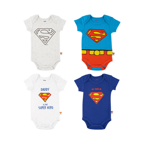 Set di 4 body da bambino Warner Bros Superman 