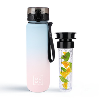MOMO WAY Borraccia blu e rosa | ideale per i viaggi | BPA free | Tritan