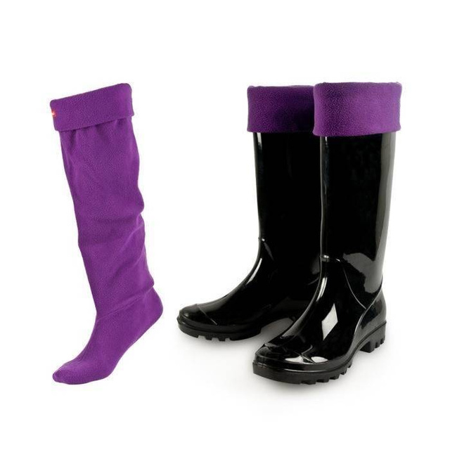 Calzini da donna classici SOXO per stivali di gomma suola ABS viola