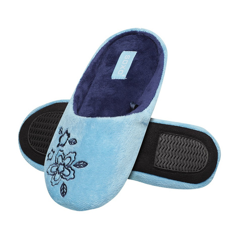 Pantofole da donna SOXO con ricamo - blu