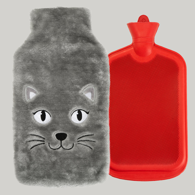 Borsa dell’acqua calda con copertura a forma di gatto 3,5 l