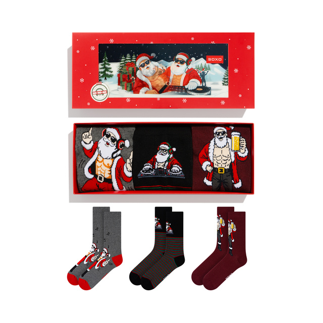 Calzini Babbo Natale Birichino DJ 3 Paia