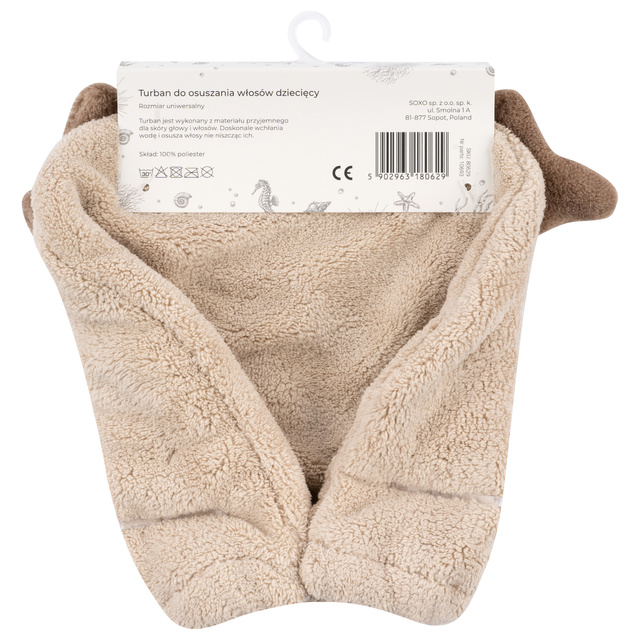 Turbante da bagno per bambini MOMO WAY cane | asciugamano 