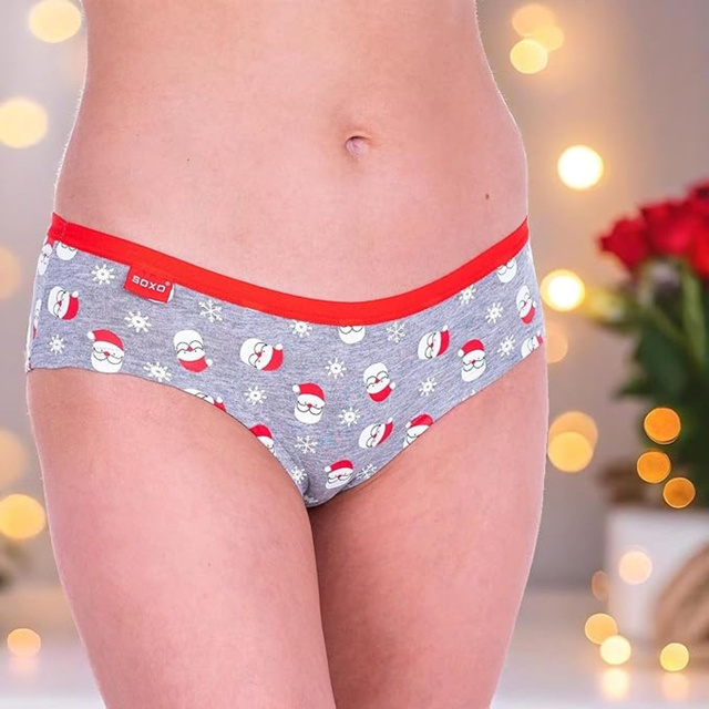 4x mutandine da donna SOXO Slip natalizi per Natale, un regalo perfetto per lei