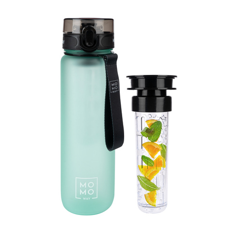 MOMO WAY Borraccia verde chiaro | ideale per i viaggi | BPA free | Tritan