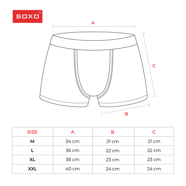 Set di 2x boxer SOXO per un regalo per lui in cotone