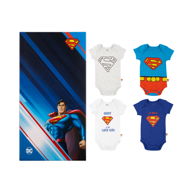 Set di 4 body da bambino Warner Bros Superman