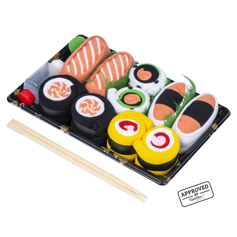 Set di 5 calzini colorati SOXO sushi in una scatola