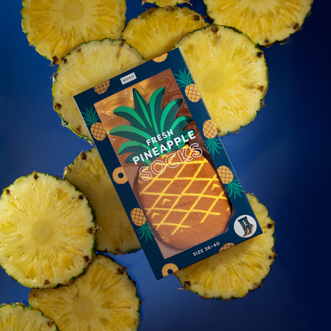 Calzini SOXO da donna e da uomo | Ananas in scatola | Idea regalo divertente | Unisex