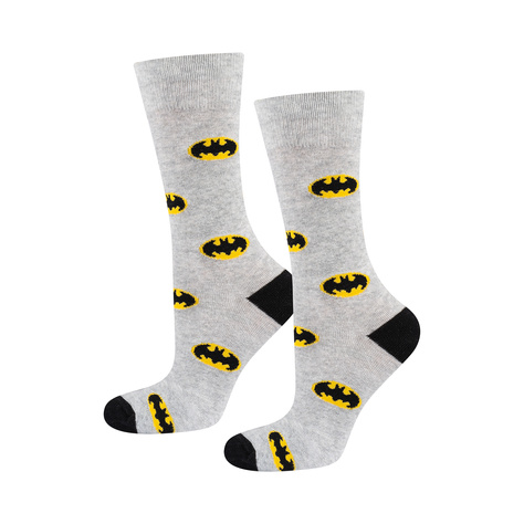 Set di 1x calzini colorati SOXO Batman da uomo e 1x pantofole Batman da uomo 