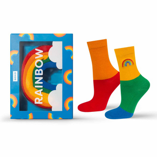 Calzini da donna | SOXO da uomo | Arcobaleno in scatola | Idea regalo divertente | Unisex