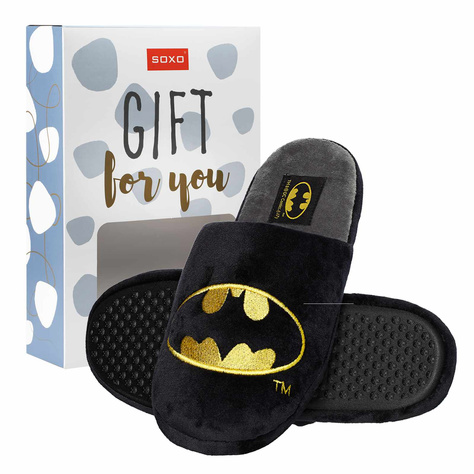 Pantofole da uomo SOXO Batman DC Comics | in una confezione regalo