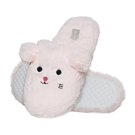 Pantofole SOXO - mouse - rosa con suole dure