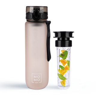 MOMO WAY Borraccia rosa cipria | ideale per i viaggi | BPA free | Tritan