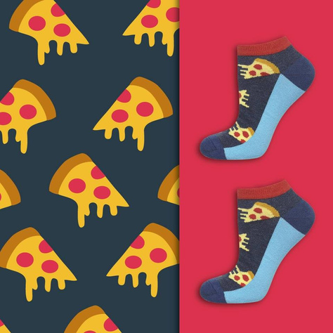 Set di 2x Piedi da uomo colorati SOXO GOOD STUFF pizza in cotone 