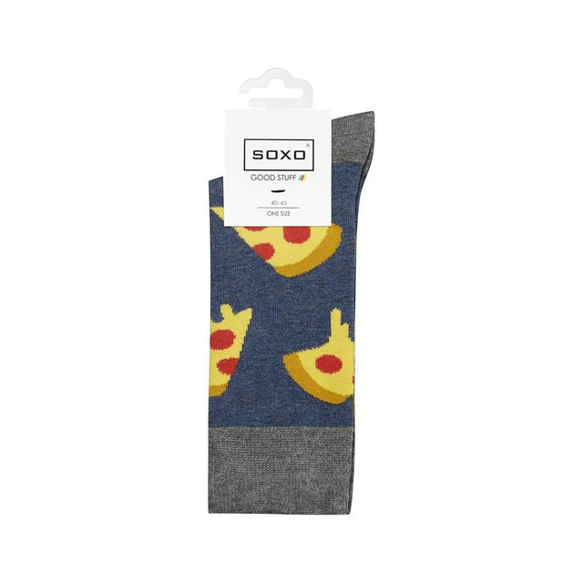Set di 4 calzini da uomo SOXO GOOD STUFF in scatola per pizza
