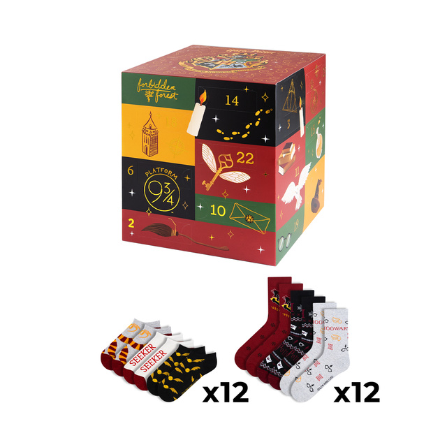 Calendario dell’Avvento con calzini Harry Potter 24-pack