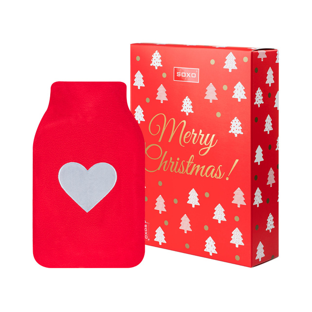 Borsa dell'acqua calda rosso SOXO in una scatola | regalo di Natale