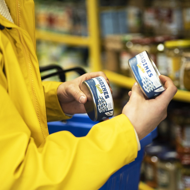 SOXO GOOD STUFF piedi colorati da donna divertenti sardine in lattina regalo