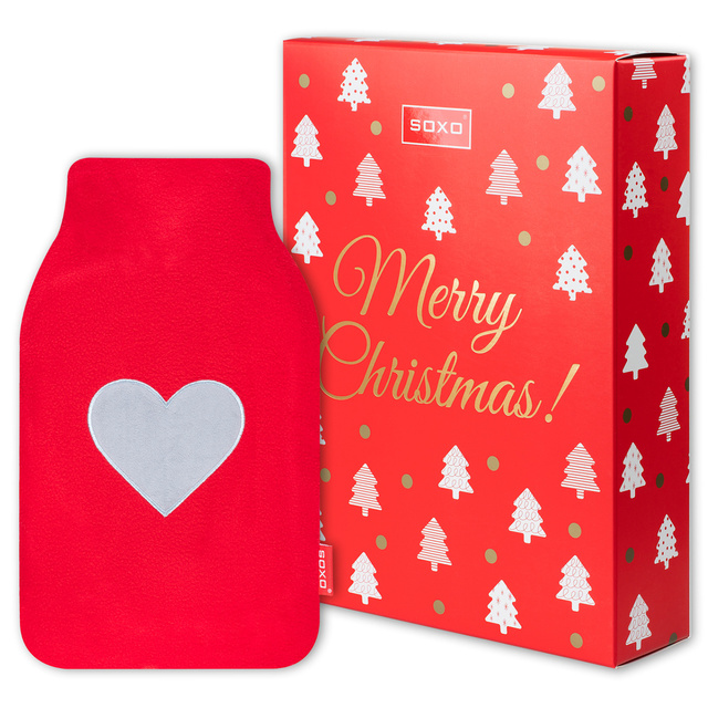 Borsa dell'acqua calda rosso SOXO in una scatola | regalo di Natale
