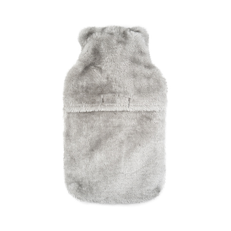 Borsa dell'acqua calda SOXO grigia con copertina in peluche FRIENDS, idea regalo GRANDE 1,8l