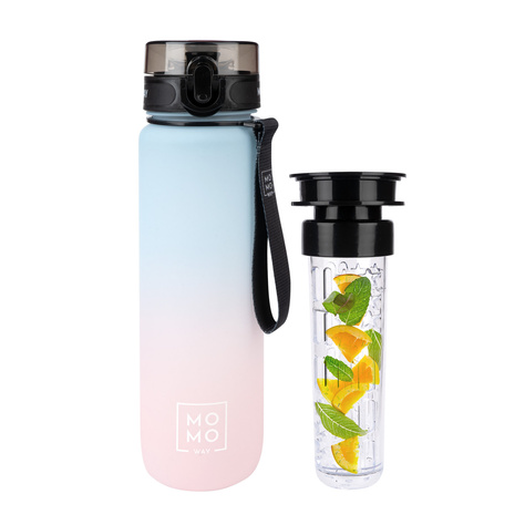 MOMO WAY Borraccia blu e rosa | ideale per i viaggi | BPA free | Tritan