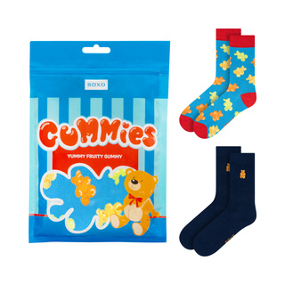 Set di 2x calze Soxo da uomo con gelatina