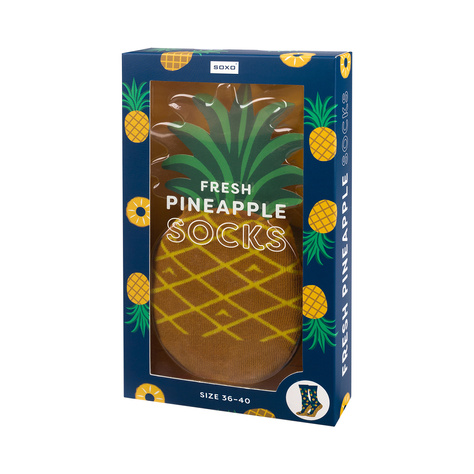 Calzini SOXO da donna e da uomo | Ananas in scatola | Idea regalo divertente | Unisex