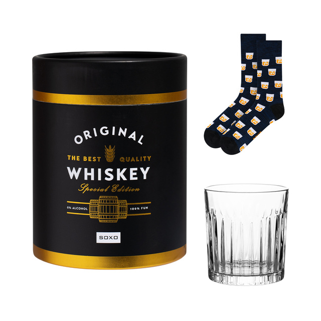 Calzini da uomo SOXO Whiskey nel bicchiere