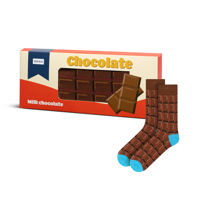 Calzini regalo da uomo SOXO | tavoletta di cioccolato | Regalo divertente