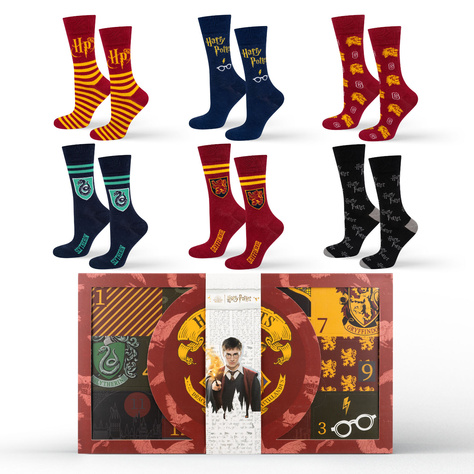 Calendario dell'avvento di Harry Potter Set di 6 calze SOXO da uomo