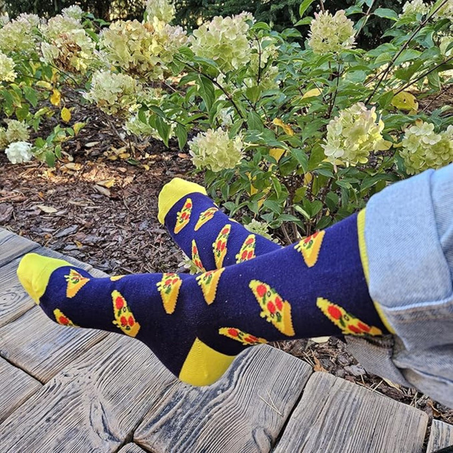 Calzini colorati da uomo e da donna SOXO con pizza in scatola | regalo per un uomo | regalo per donna