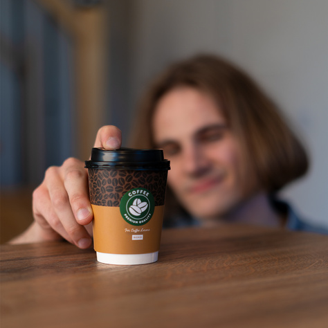 Calze da uomo Soxo caffè in tazza