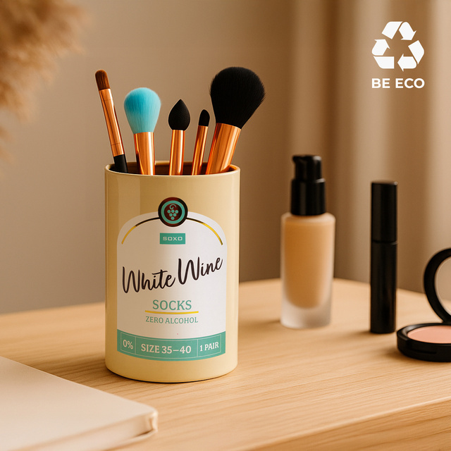 SOXO GOOD STUFF calze da donna divertenti White Wine in bottiglia regalo