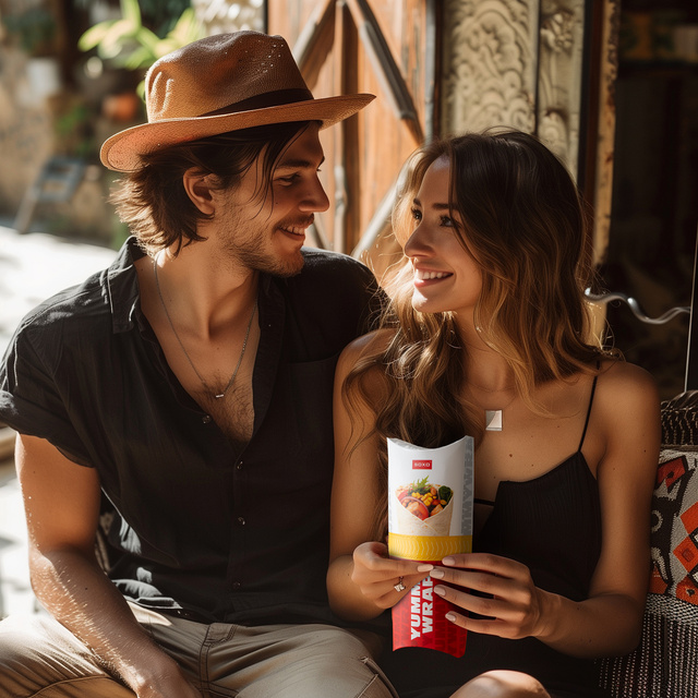 Set di 2 calzini da uomo SOXO colorati | kebab | regalo divertente per uomo | colori