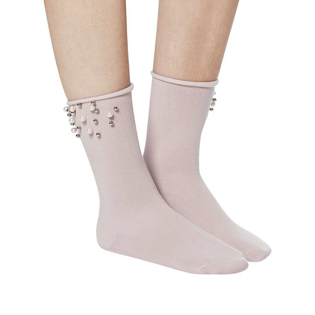 SOXO Calze da donna con "Perle" rosa chiaro