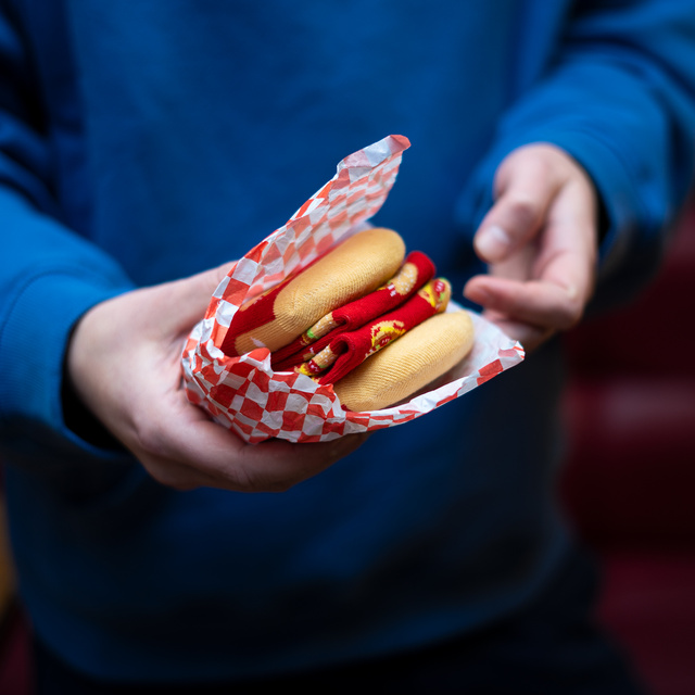 3 calzini da uomo | Hamburger nel pacchetto | Kebab nella confezione | regalo divertente per lui