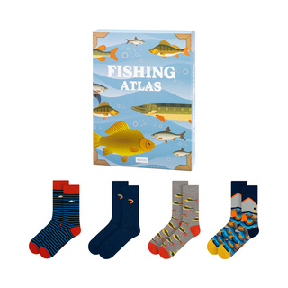 Calzini da Uomo Colorati SOXO Atlante della Pesca - 4 Paia
