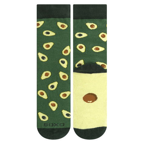 Set di 2x calzini da donna | SOXO da uomo | Ananas in lattina | Avocado in scatola | calzini divertenti per lei | per lui Unisex 