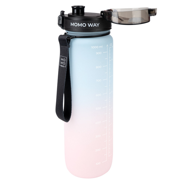 MOMO WAY Borraccia blu e rosa | ideale per i viaggi | BPA free | Tritan
