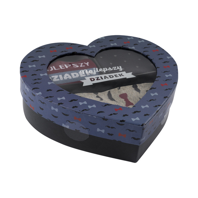 Calzini colorati da uomo SOXO GOOD STUFF, cotone con scritte in polacco super nonno