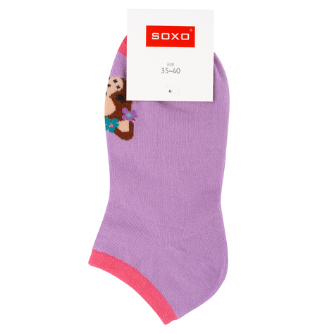 Set di 5x cani da piede colorati per donna SOXO