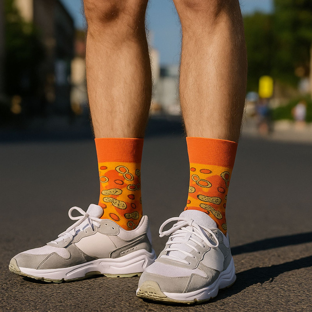 Calzini da uomo | Burro di arachidi colorato SOXO GOOD STUFF da donna in un barattolo di cotone divertente per un regalo per Lui | per Lei Unisex