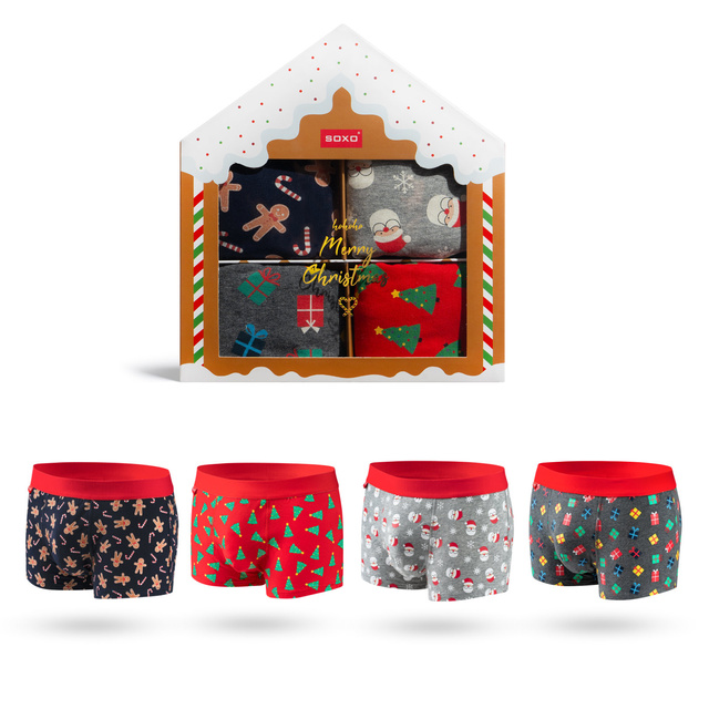 Set di 4 boxer da uomo natalizi per Natale, l'idea regalo perfetta