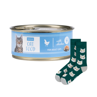 Calzini SOXO da uomo con gatto in scatola