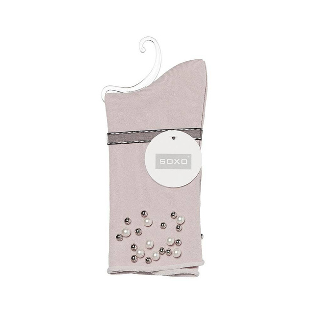 SOXO Calze da donna con "Perle" rosa chiaro